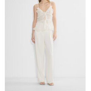 Like NEW Aritzia The Effortless Pant Crepette in light birch, Size 4, $148